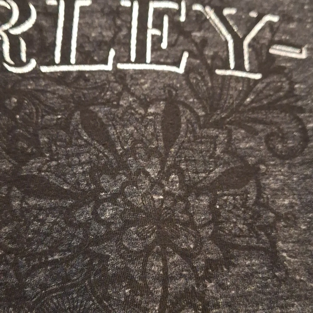 Harley-Davidson Charcoal Long Sleeve Tee Foxy W/ Fishnet Size M - Picture 6 of 11